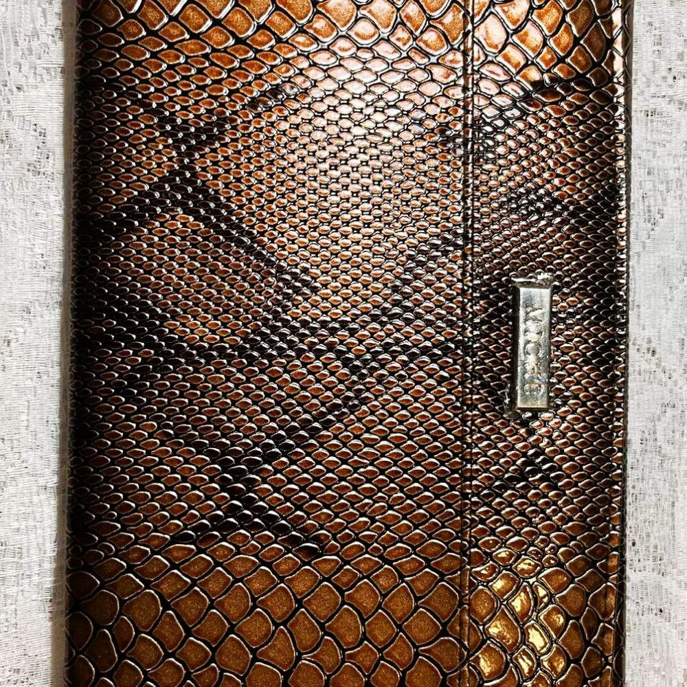 Miche Snake Embossed Interchangeable Handbag Cover Bronze Brown 16x30